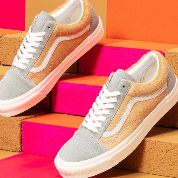 Vans Shoes - [New] VANS Old Skool 36 DX (Anaheim Factory) - Pony Hair Gray Pony True White